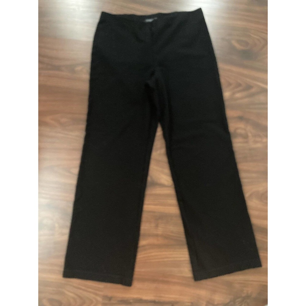EILEEN FISHER Womens Sz PM Black Elastic Waist Pull On Pants Petite MP